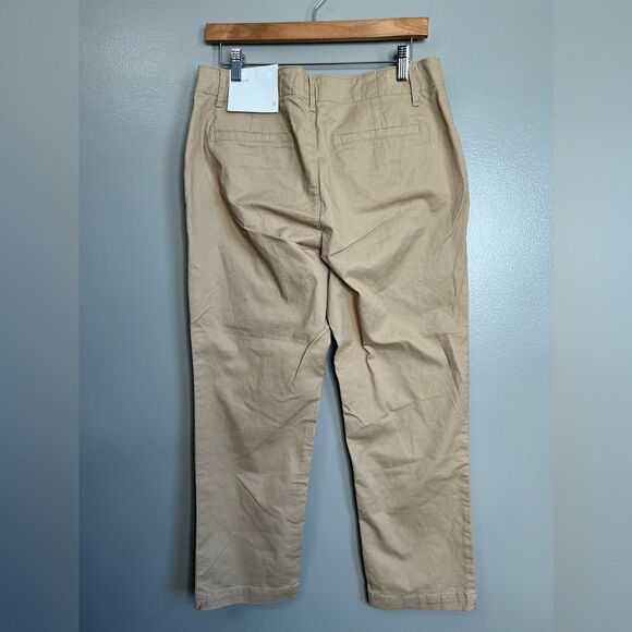 Loft the slim tan casual pants size 8 stretch Business office work wear preppy - Picture 5 of 7